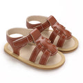 Brown Summer 0-18M Newborn Sandals Cute Bow Soft Rubber Sole Anti Slip Breathable Baby's First Pair Of Walking Shoes