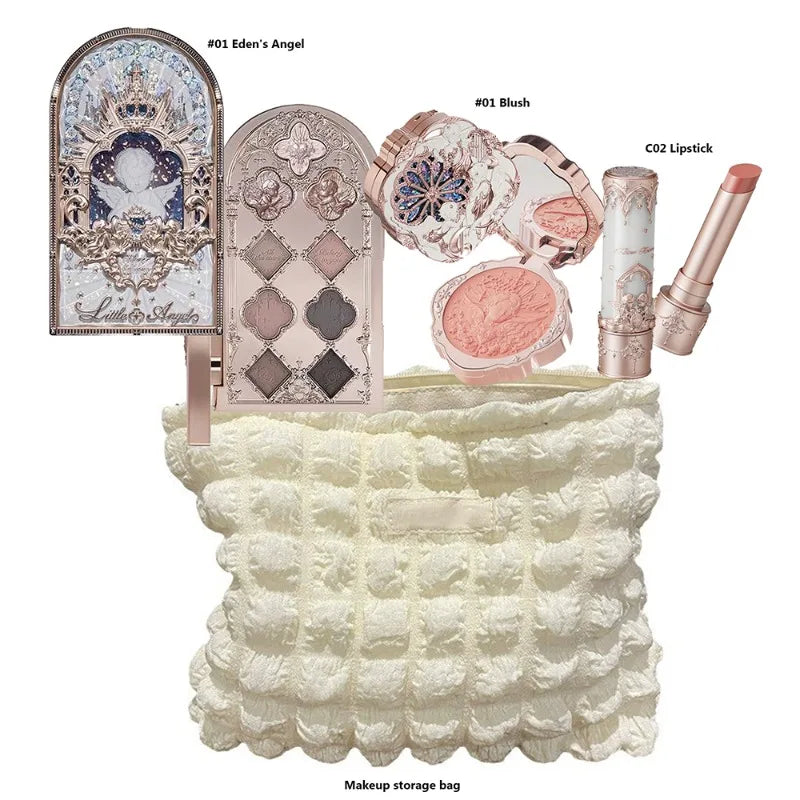 Flower Knows Makeup Set Box Full Swan Bear Garden Collection Embossed Blush Shine Lipstick Kit Foundation  All in Maquiagem Kit