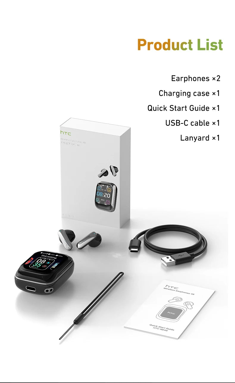Sliding Cover Bluetooth Headphones Wireless Earbuds 30Hrs Playback Earphones AI Translation Headset Clear Sound Noise Cancelling