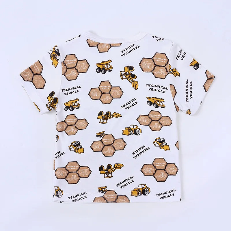 Toddler Boys Sporty 2-Piece Cotton Blend T-Shirt and Shorts Set