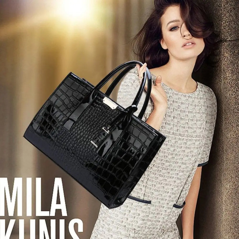 Fashion Crocodile Print Tote Bags Large Capacity Luxury Designer Crossbody Bags Adjustable Strap Single Shoulder Bag Gift