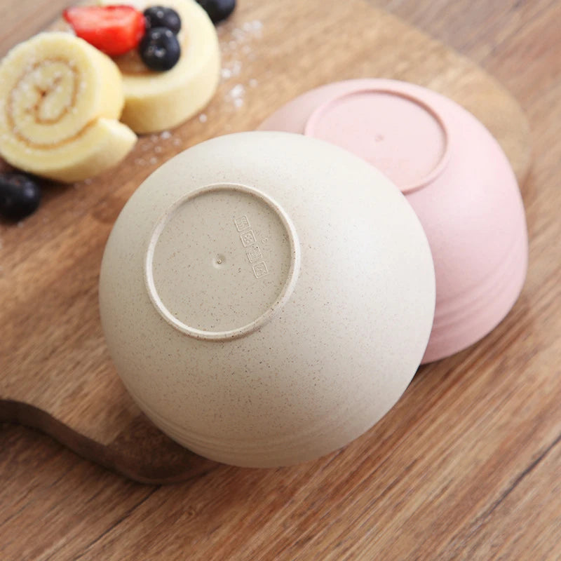 4-Piece Unbreakable Wheat Straw Cereal Bowl Set - Lightweight