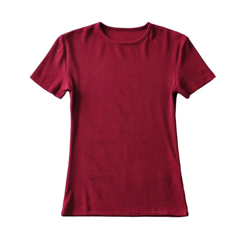Women's Slim Fit Crop T-Shirt | Short Sleeve Summer Tee