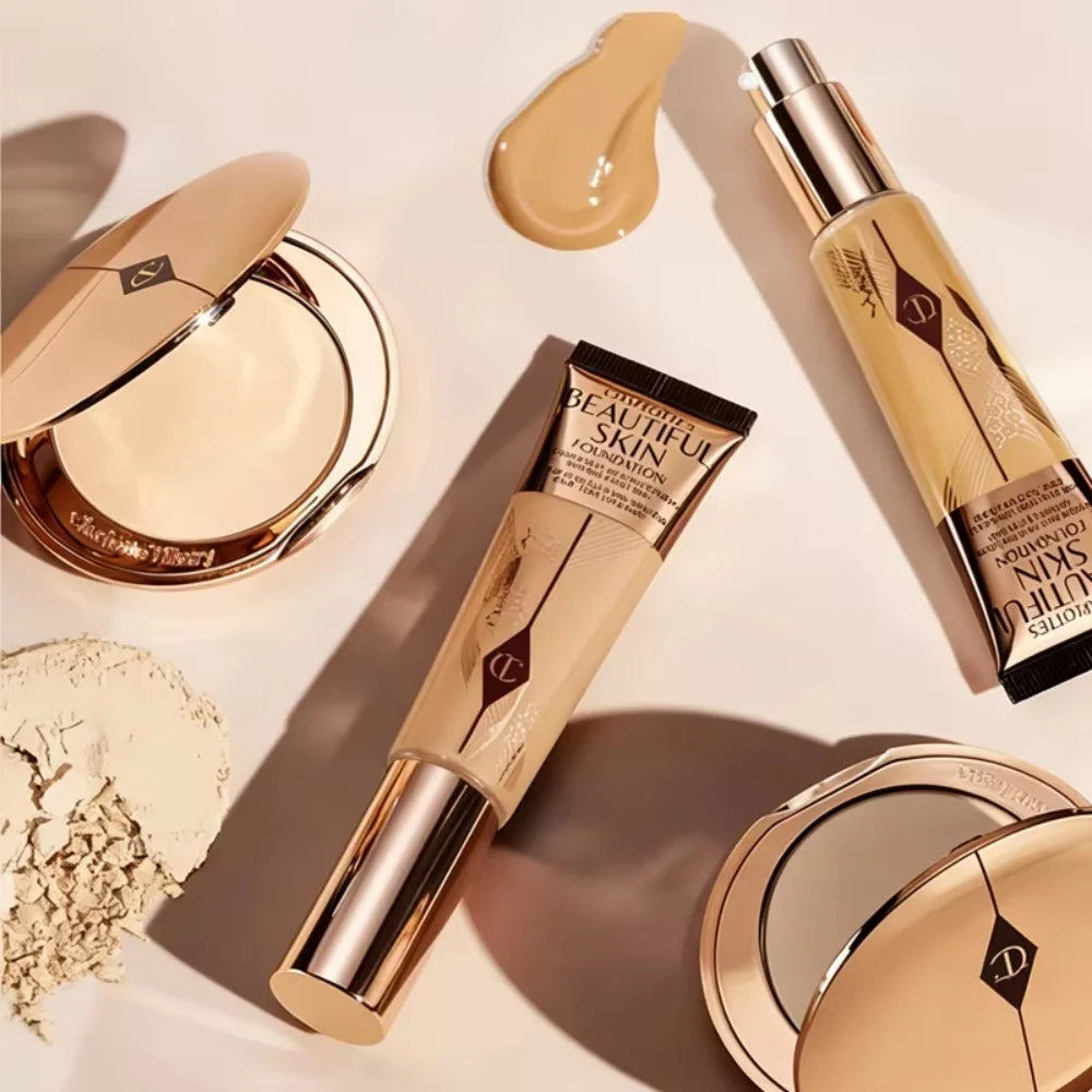Charlotte Tilbury Lip Balm Facial Setting Powder Delicate Texture Flawless Liquid Foundation Cosmetics Moisturize Setting Spray