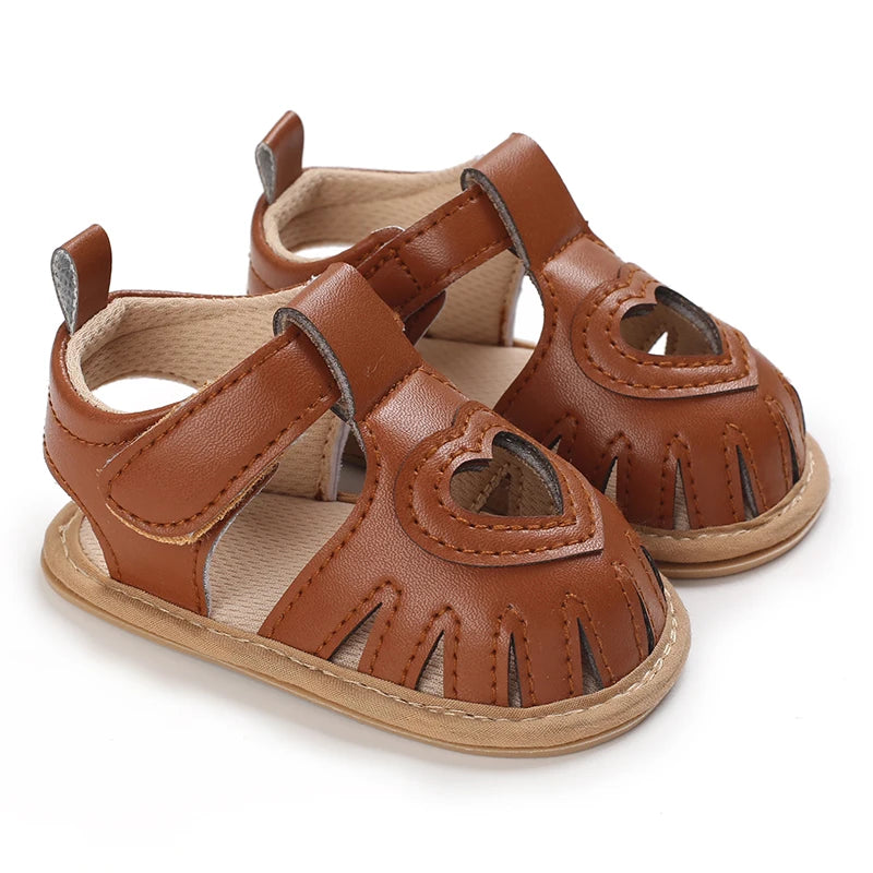 Baby Girls Butterfly Bow Pre-Walker Sandals - Soft Summer Footwear