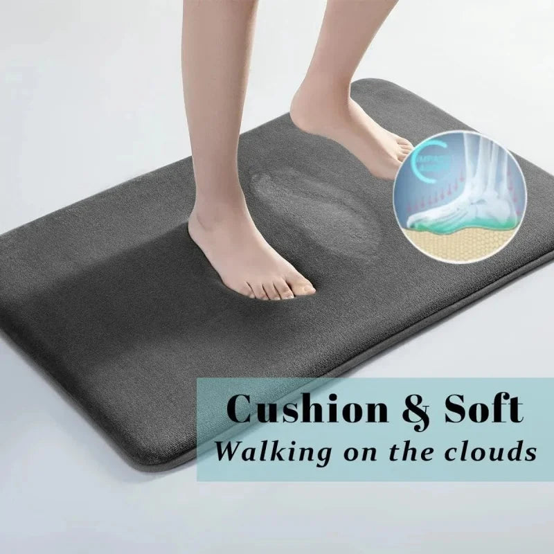 Super Absorbent Coral Velvet Non Slip Bath Floor Door Mat For Bathroom Household Home Decoration