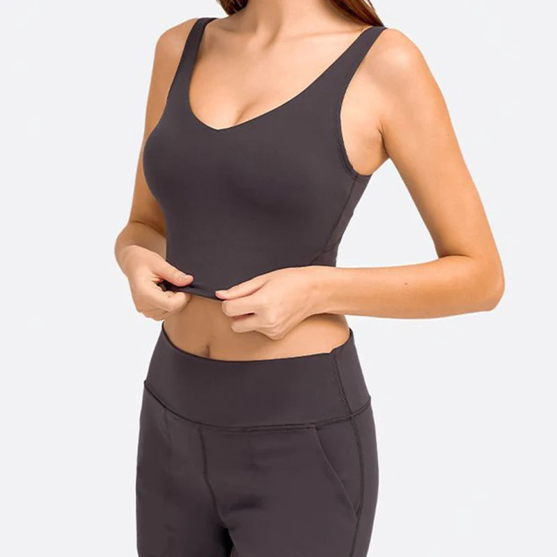 Sports yoga bra, U-shaped back, high-quality sports, fitness running, breathable quick drying women's bra