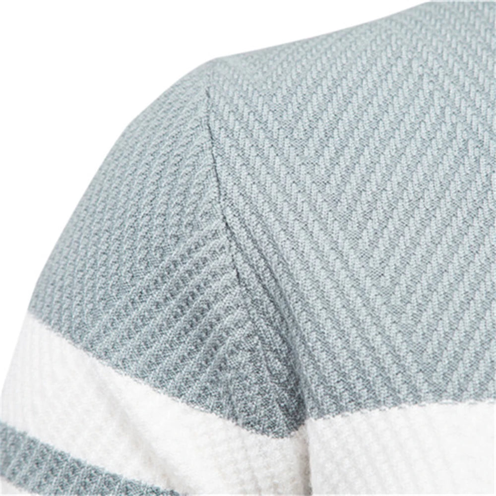 New Autumn Pullover Men'S Sweater O-Neck Patchwork Long Sleeve Warm Slim Sweaters Men Casual Fashion Sweater Men Clothing