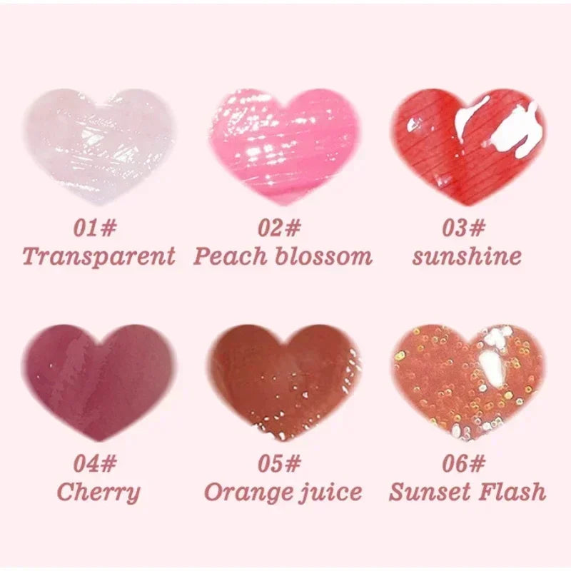 6-Piece Lip Gloss Oil Set,Aloe Vera Liquid Lipstick, Long-Lasting Moisturizing Smudge-Proof Lips Tint ,Non-Sticky Cosmetics