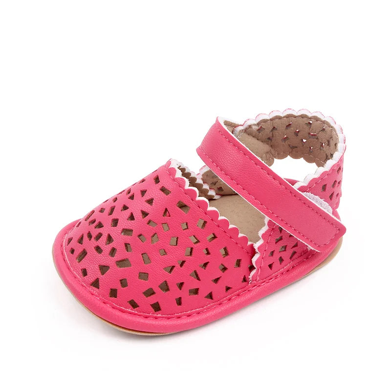 Baby girl mesh breathanle hollow summer sandal outdoor walking shoes