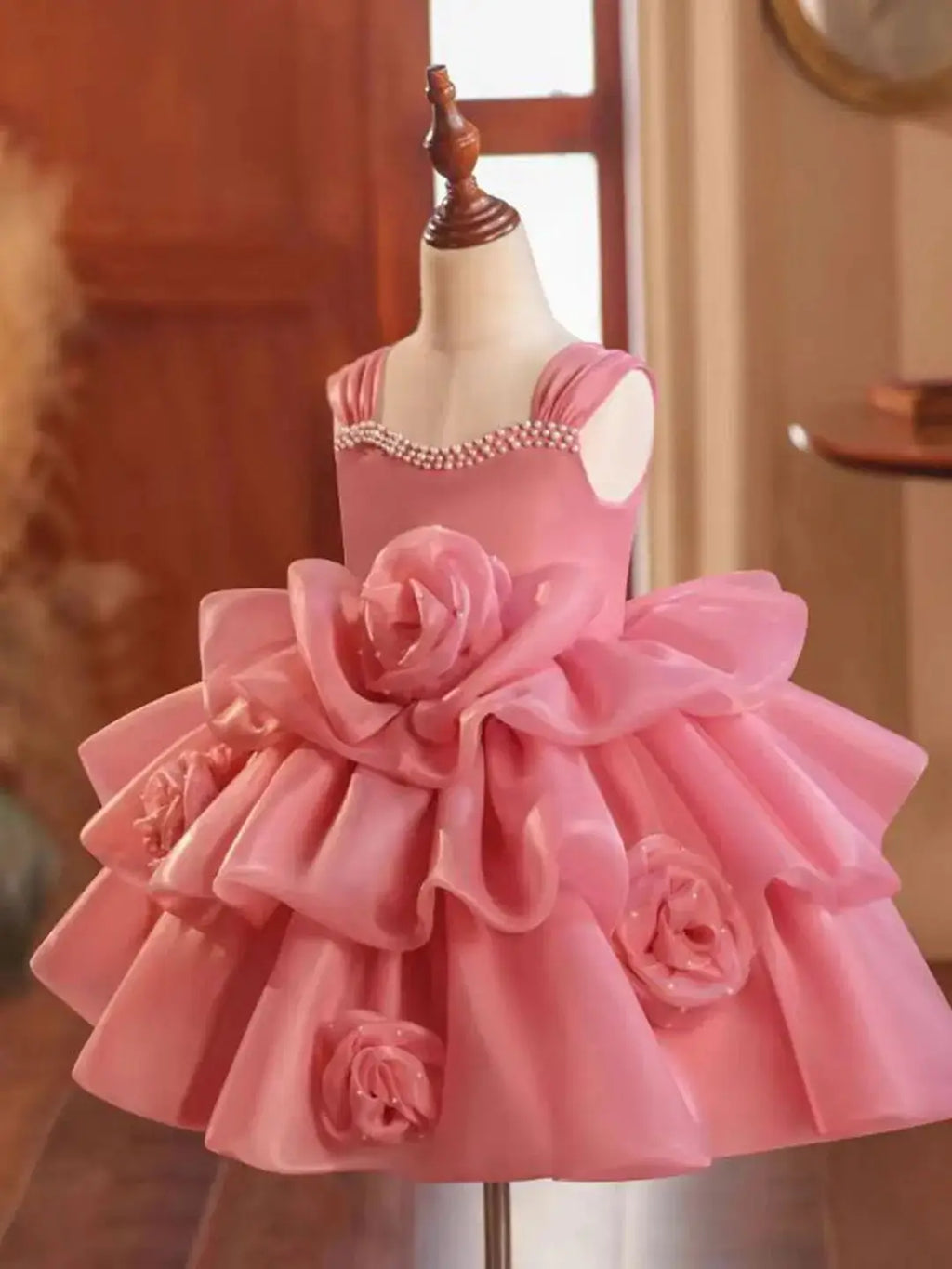 Dreamy Vow J710 Charming Pink Girl Dress With 3D Flowers Sleeveless  Baby Kids Princess Birthday Wedding Party Holiday Gown 2025