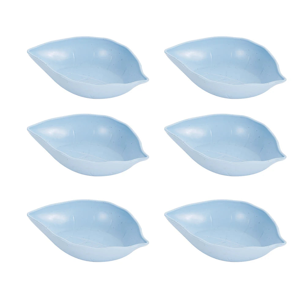6PCS Wheat Straw Seasoning Dish Set - Small Dipping Snack Plates