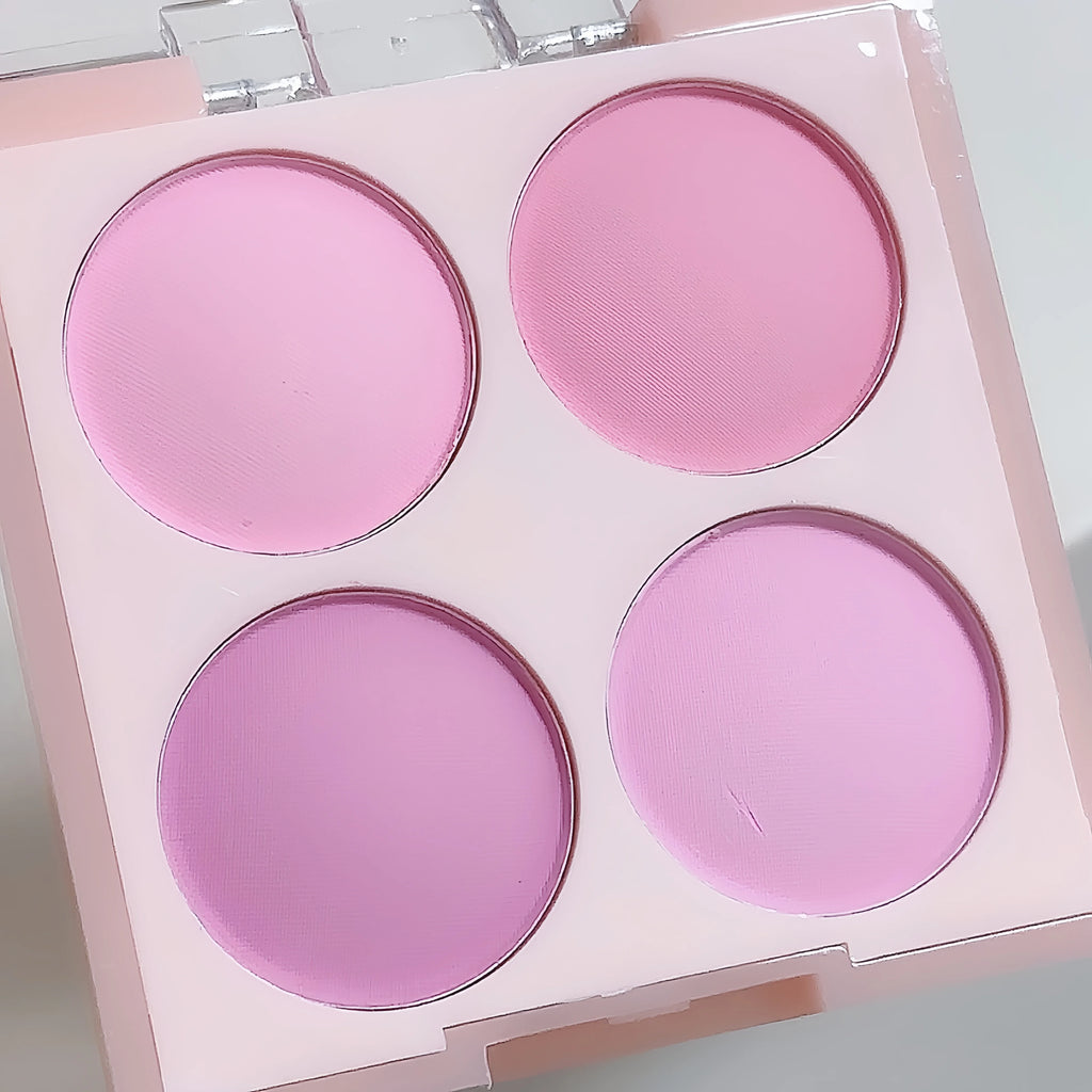 4 Colors Matte Blush Powder Set - Sweet Warm Tone Face Makeup Cheek Brightener Cosmetic Illuminator For Enhanced Facial Beauty