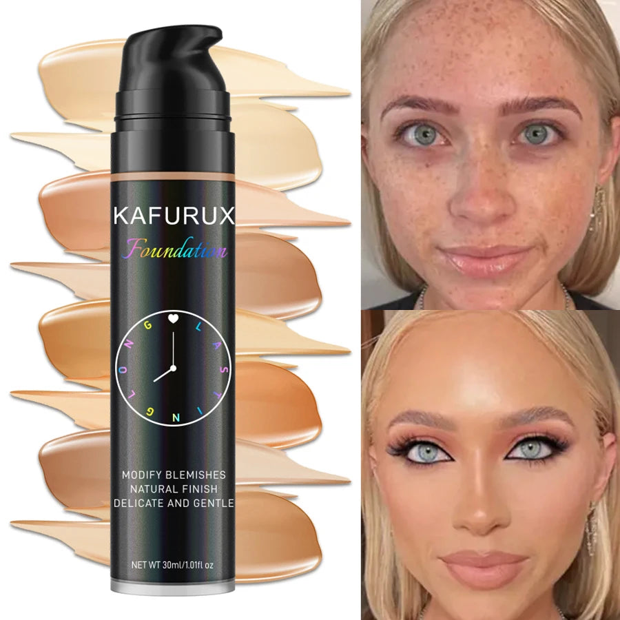 8 Colors Liquid Foundation Effective Concealer Waterproof Sweat-Resistant Face Korean Makeup Porfession Face Base Cosmetics