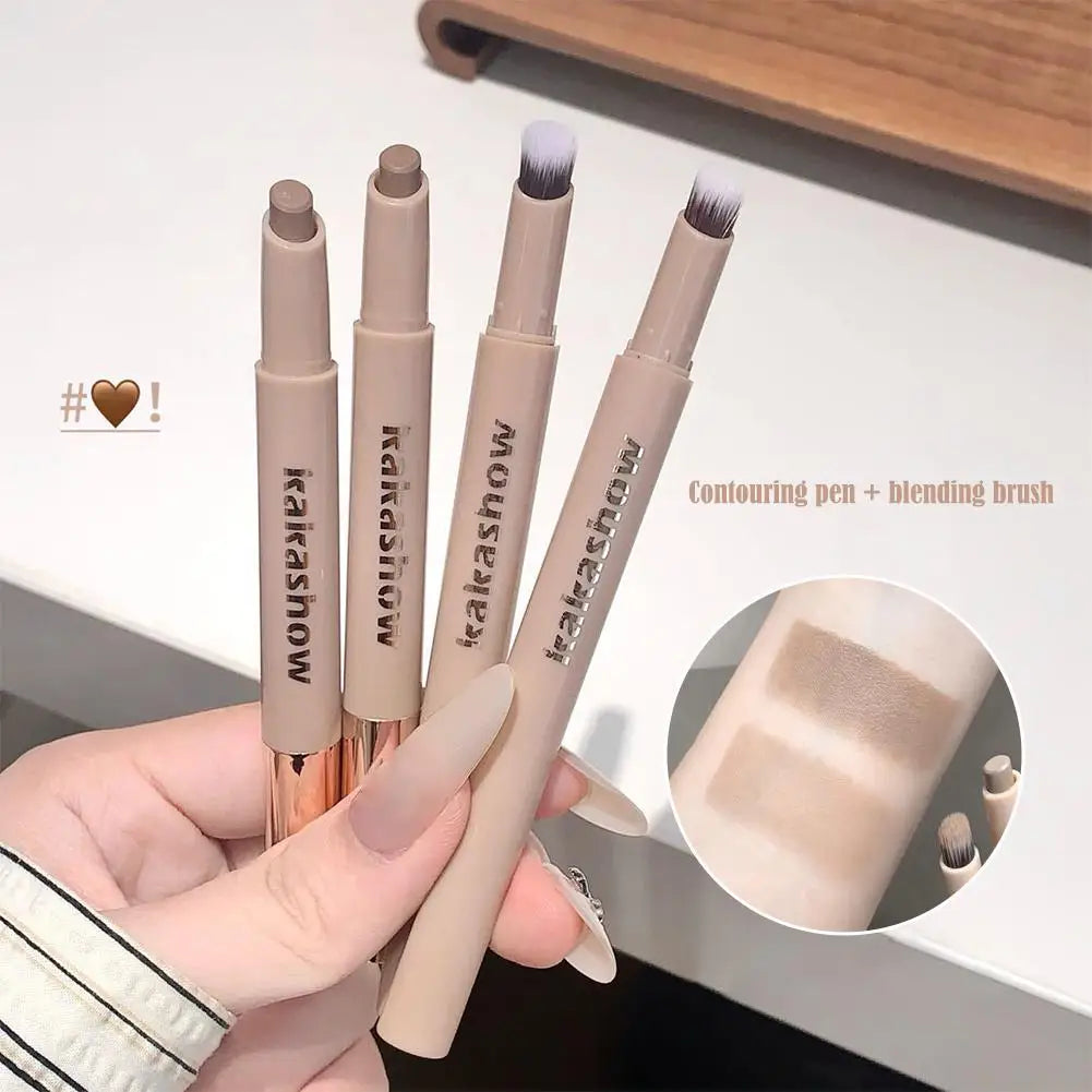2in1 Contouring Pen With Brush Facial Contour Stick Makeup, Neutral Bronzer Makeup Sticks, 3D Contouring Stick For Face Body