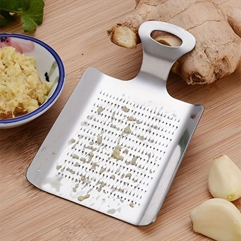 1 rallador de ajo y jengibre de acero inoxidable - Accesorio de cocina para la preparación de alimentos