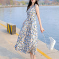 Spring Summer Dresses Fashion Female Sleeveless printed Casual Dress Women A-line Dresses Vestidos