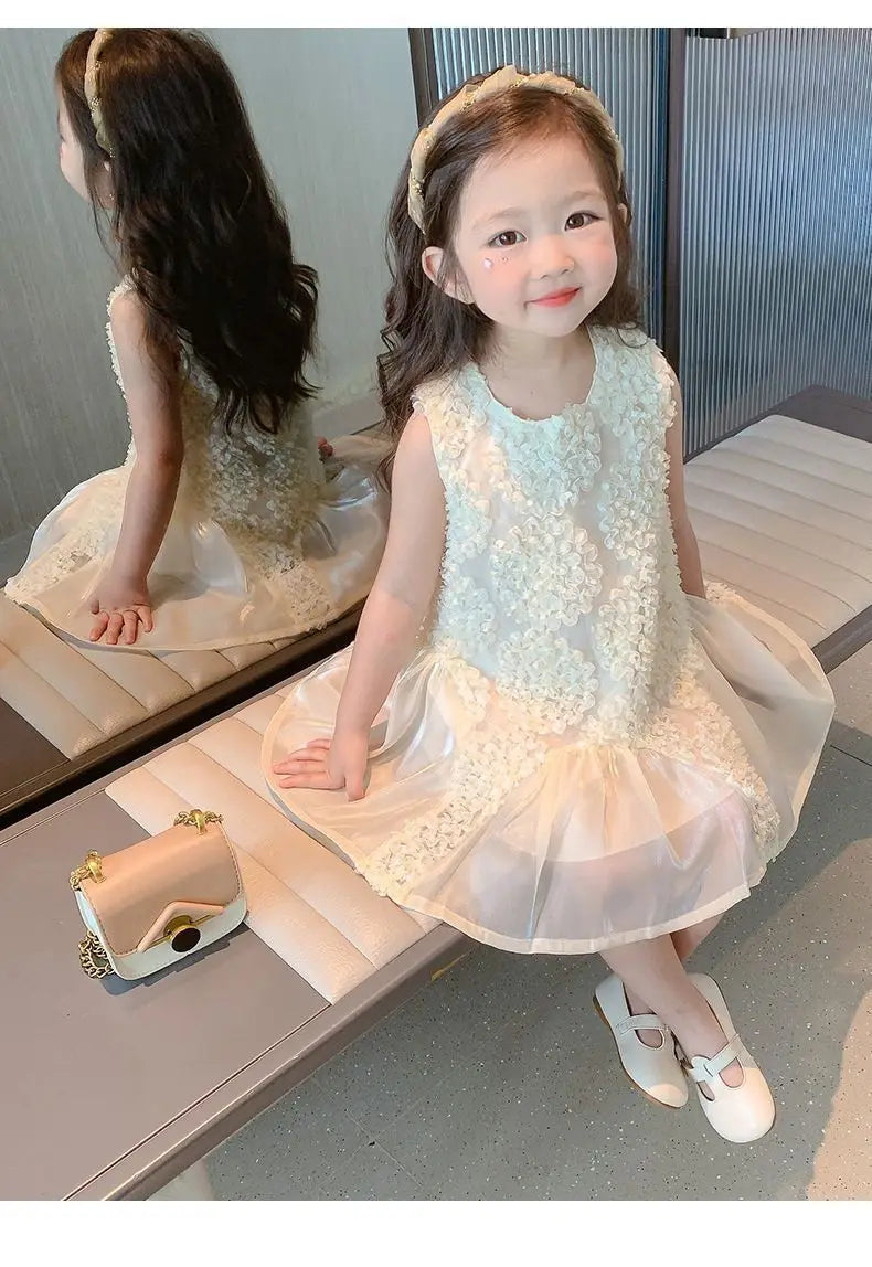 Girls' Sleeveless Princess Tank Dress | Korean Style Summer Dress