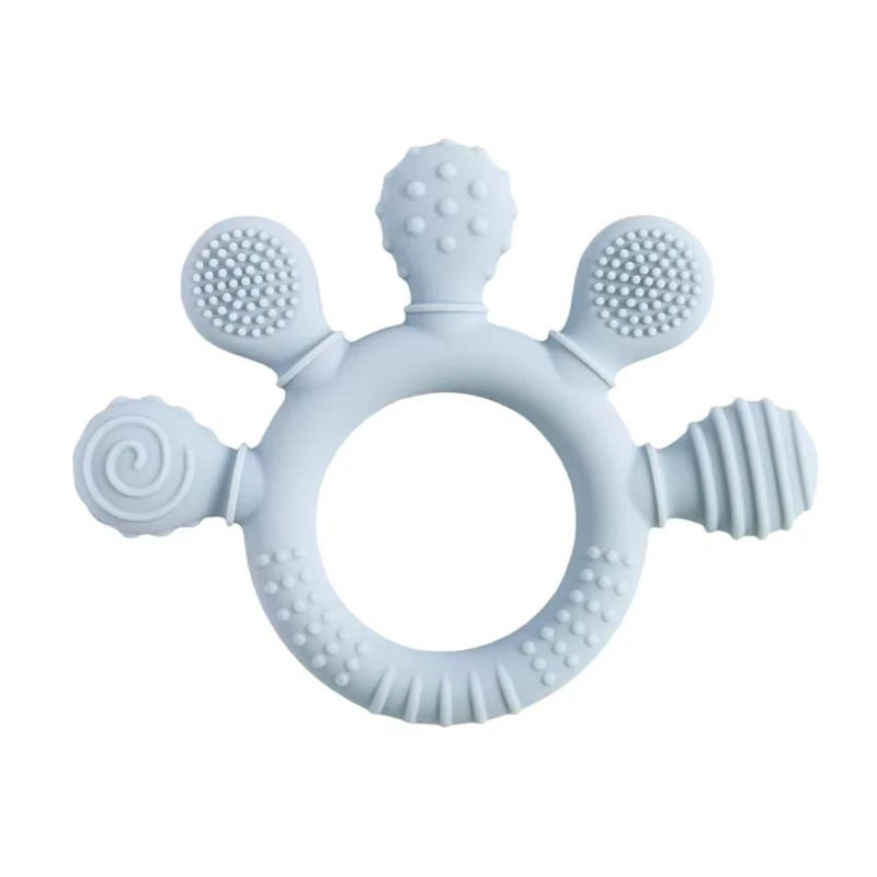 Baby Dinosaur Silicone Teether - BPA-Free Sensory Toy for Infants