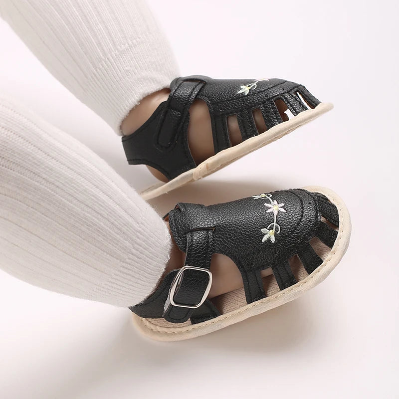 Infant Baby Boys Girls Sandals Summer Baby Wedding Dress Flat Shoes Newborn Crib Shoes First Walkers Prewalkers Shoes ﻿ ﻿