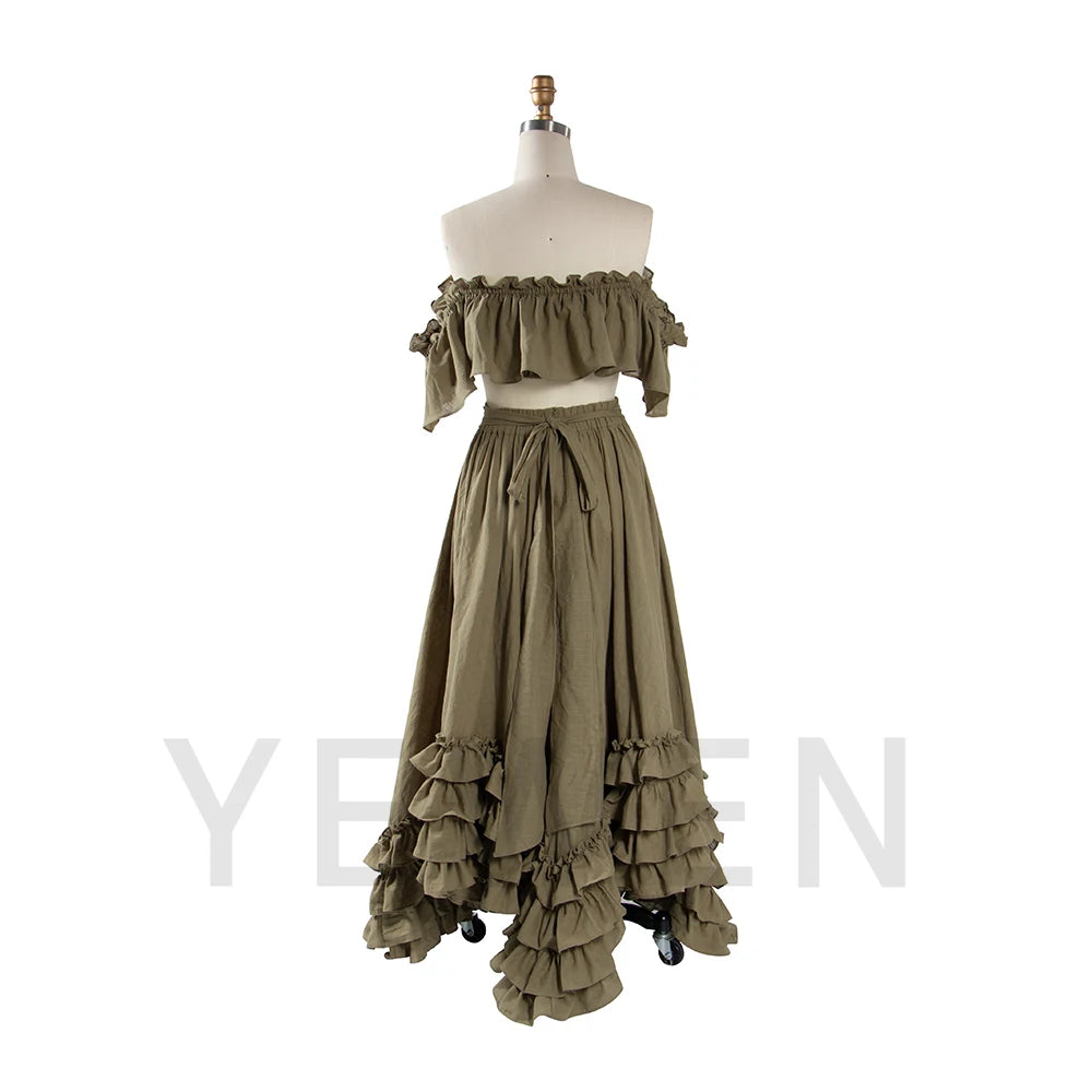 2 Piece Set Photography Dresses for Special Occasions Bump Friendly Long Dress for Photo Shoot Elegant Gowns Gala YW251018