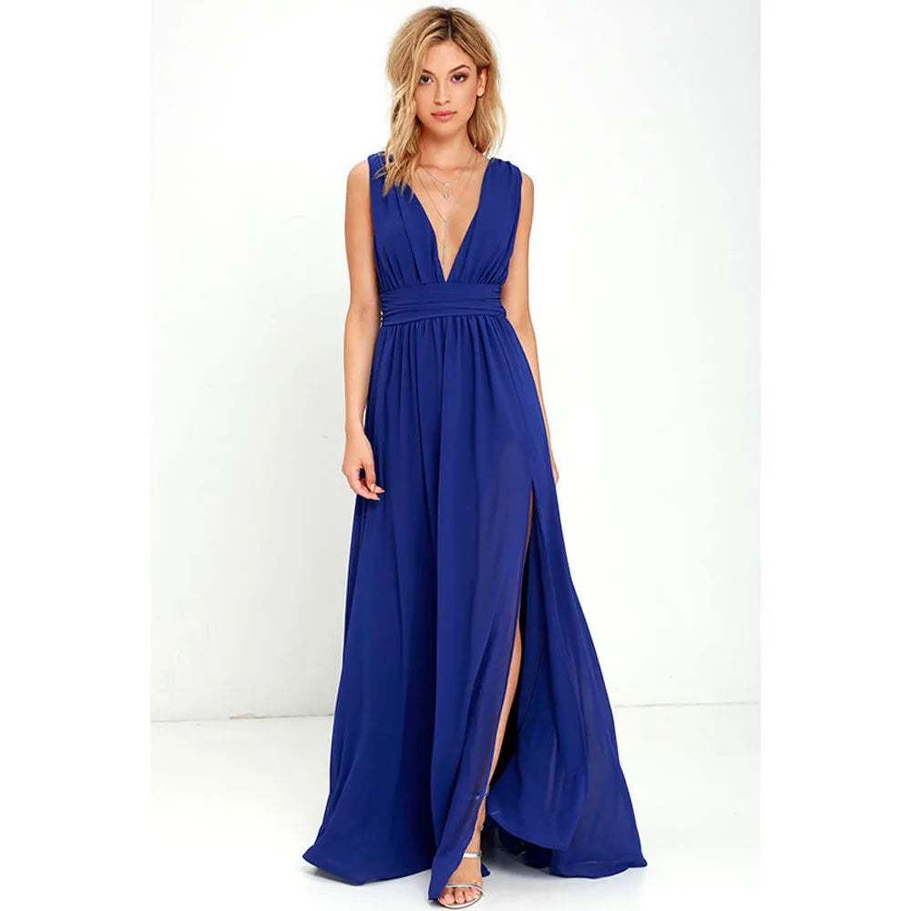 Sexy Backless Maxi Summer Dress Women'S Mesh Long Bodycon Red Christmas Dress Bridesmaid Evening Dresses