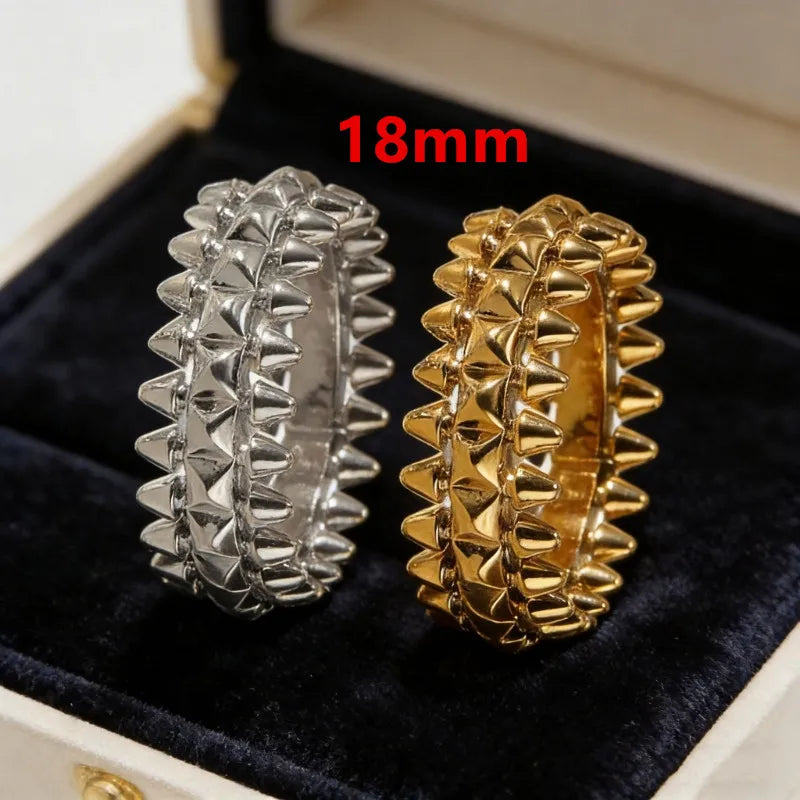 18mm Geometric Women Ring Made Of Sturdy Copper For Everyday Elegances