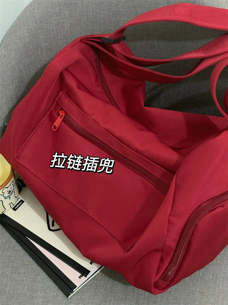 2026 New Women Large Capacity Canvas Crossbody Travel Tote Bag Casual Shoulder Messenger Bag Sports Yoga Satchel Handbags Female