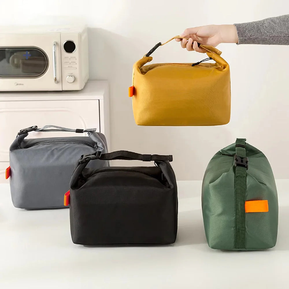 Fiambrera minimalista japonesa, bolsa Bento isotérmica de papel de aluminio grueso para el trabajo, la escuela, picnic, paquete para exteriores