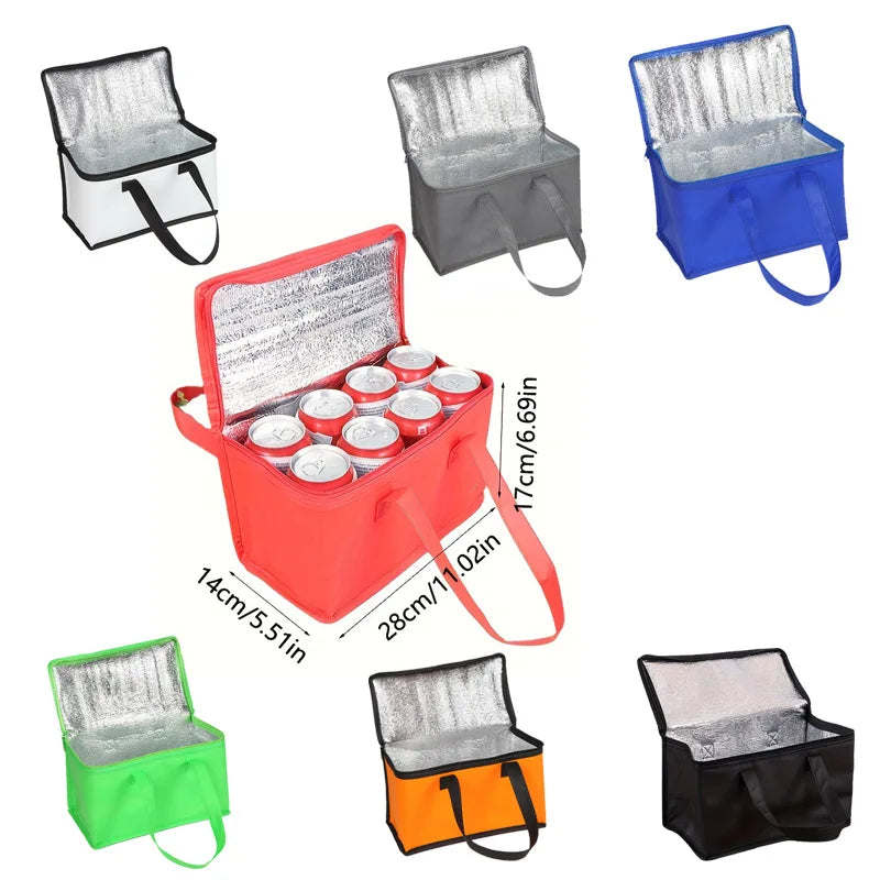 Nevera portátil para almuerzo, bolsa térmica plegable para entrega de cerveza, bolsa de picnic aislante, bolsa térmica para alimentos, transportador de bebidas, bolsas aislantes.