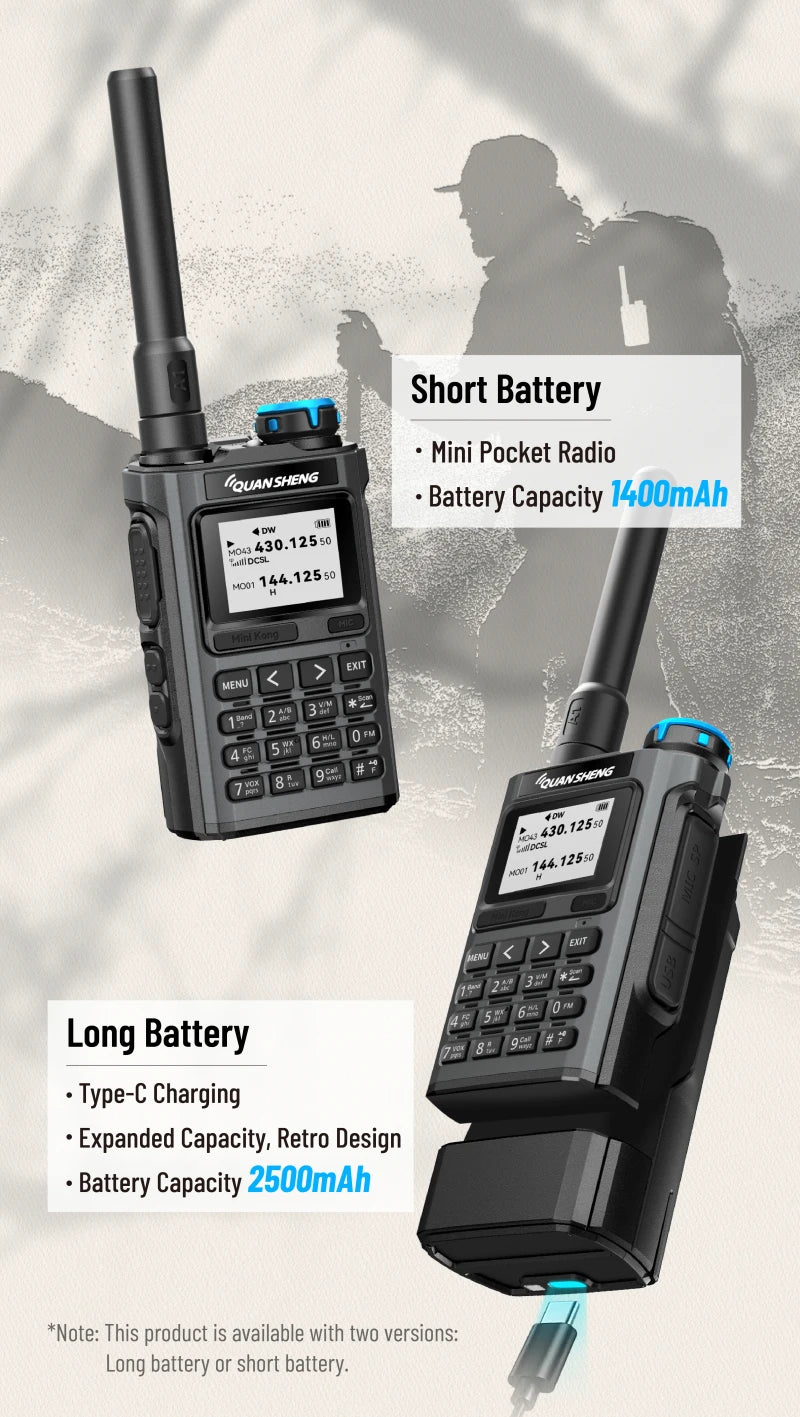 Quansheng UV K1 Mini Walkie Talkie Wireless Set Hunting Camping Long Range Ham Communication Radio K6 Walkier Talkie Transceiver