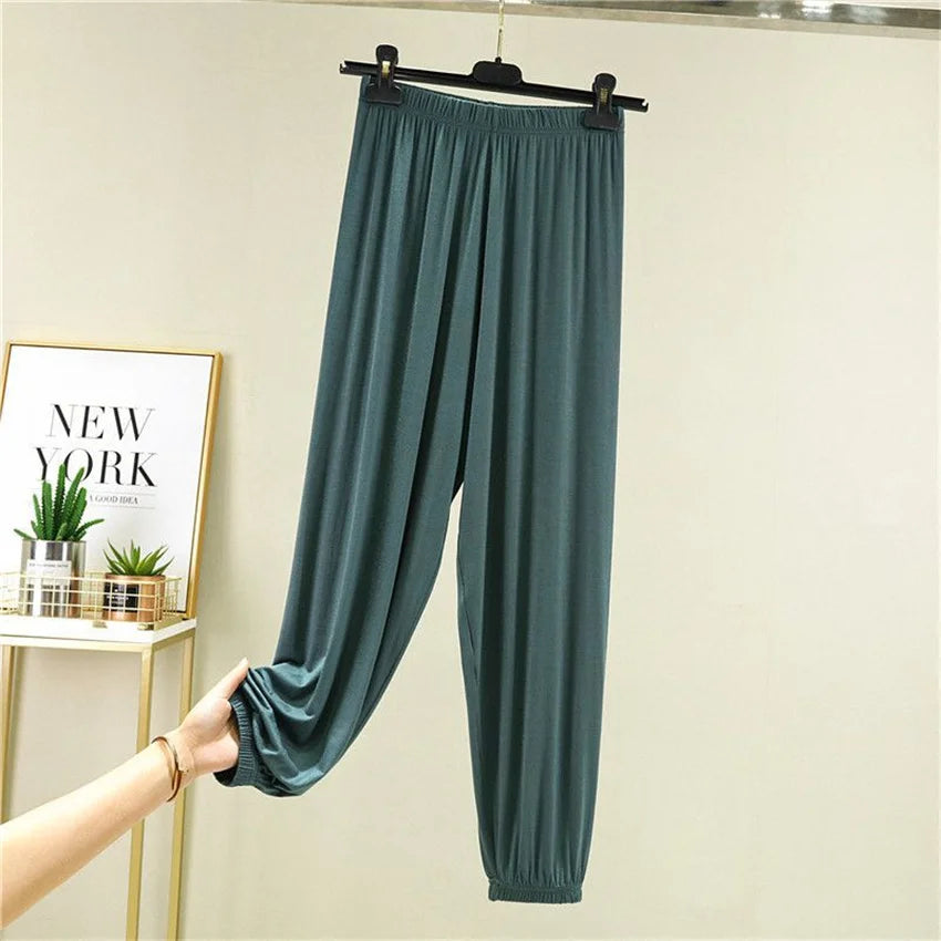 Women's Modal Harem Yoga Pants - High Waist Loose Casual Pants
