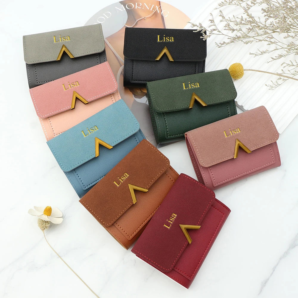 CNGRANDBAG Women's Personalized PU Leather Tri-Fold Wallet