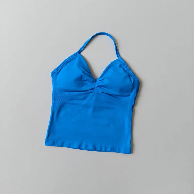SKINOFSKIN Women's Seamless Yoga Tank Top with Built-in Bra