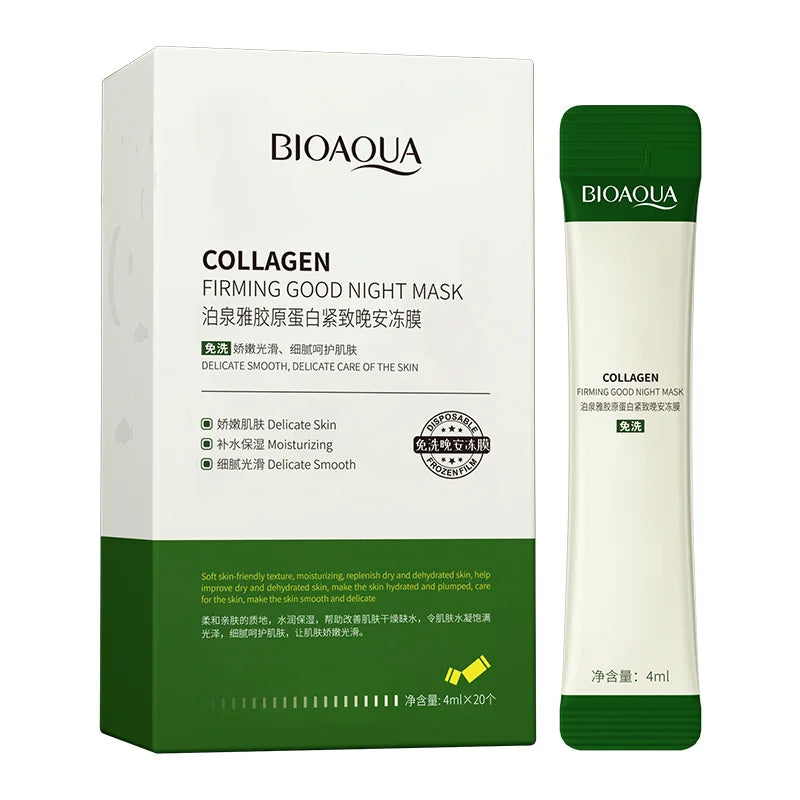 Bioaqua Collagen Sleeping Facial Masks Skincare Moisturizing Brightening Firming Face Mask Korean Skin Care for Face