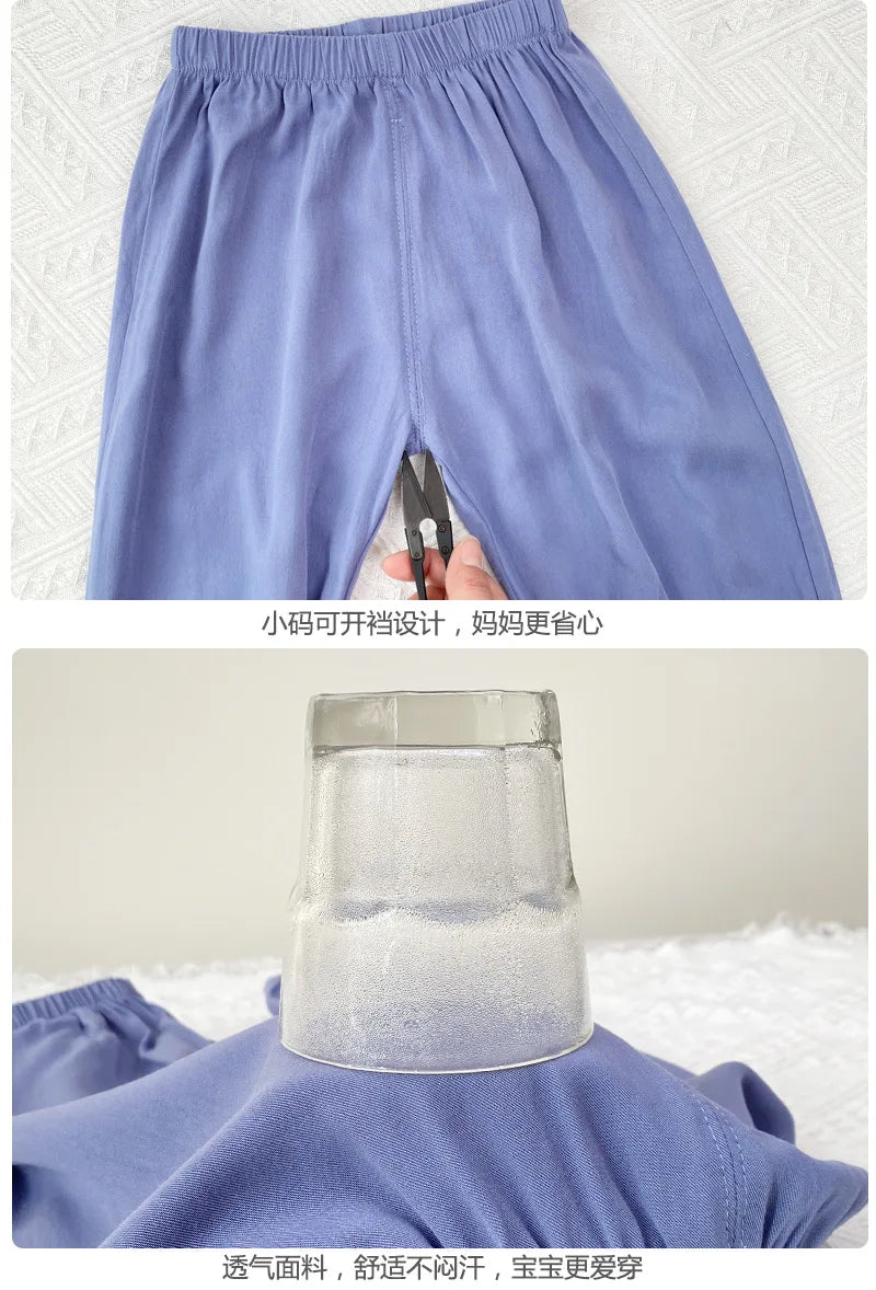 V-TREE Kids Ice Silk Bloomers - Unisex Mosquito-Proof Jogger Pants