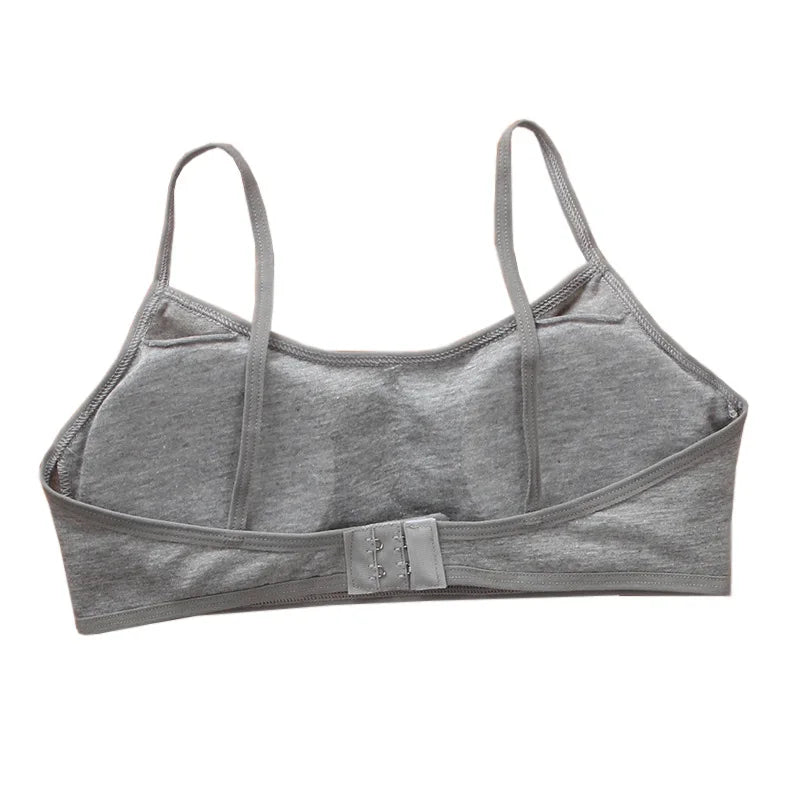 1PC New Teenage Girls Small Bras Back Buckle Young Children Underwears Student Girls Solid Kids Sports Training Bra Padded Vests
