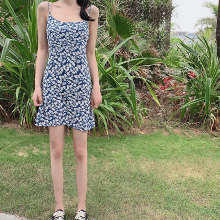 Sexy U-Neck Straps Backless Print Mini Dress Summer Sleeveless Floral Bodycon Dresses Beach Causal Evening Party Club Vestidos