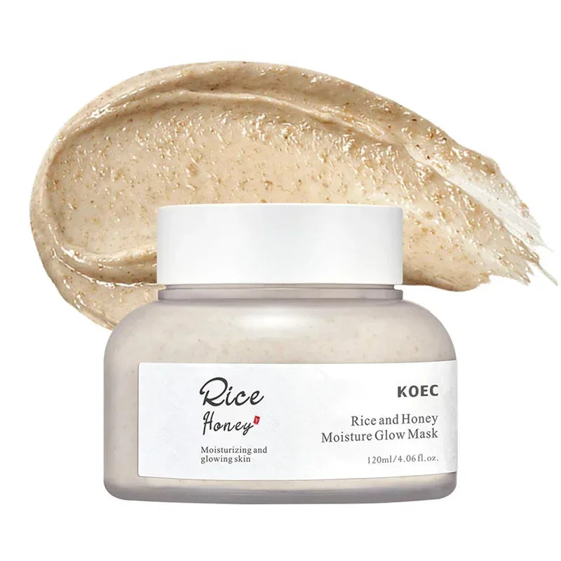 3pcs Rice Honey Facial Skincare Set Rice Extract Moisturizing Essence Facial Soothing Toner Honey Revitalizing Overnight Mask