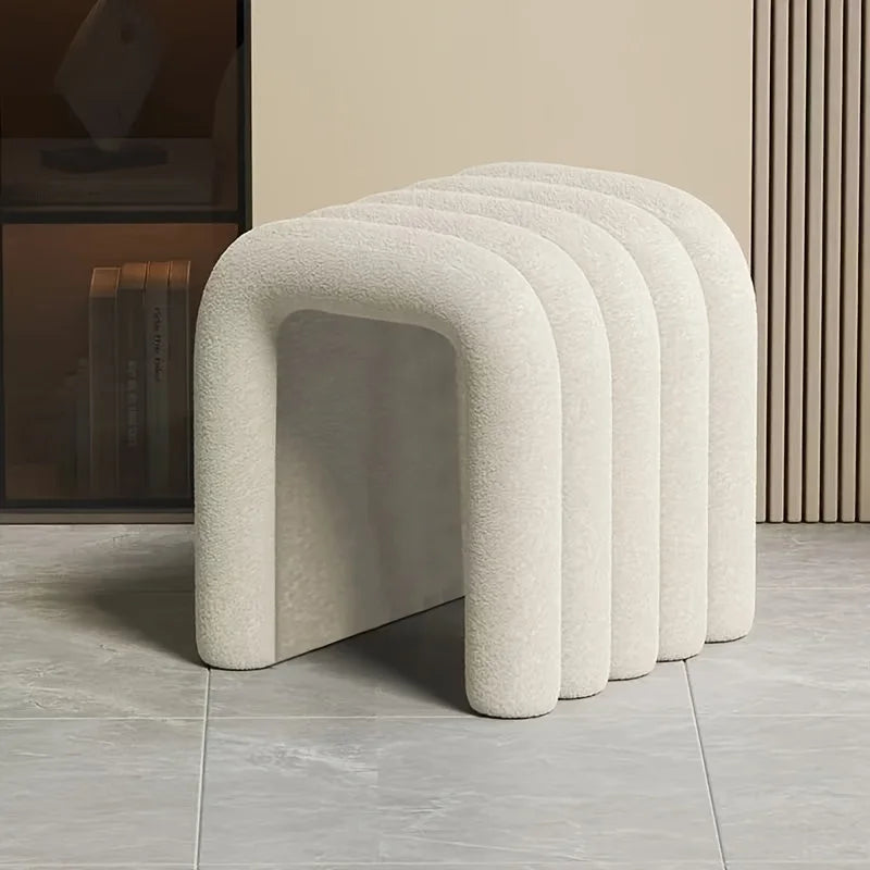 Modern Stool, Luxury Velvet Footrest & Makeup Bench, Versatile Accent Stool for Living Room, Bedroom, Hallway Decor