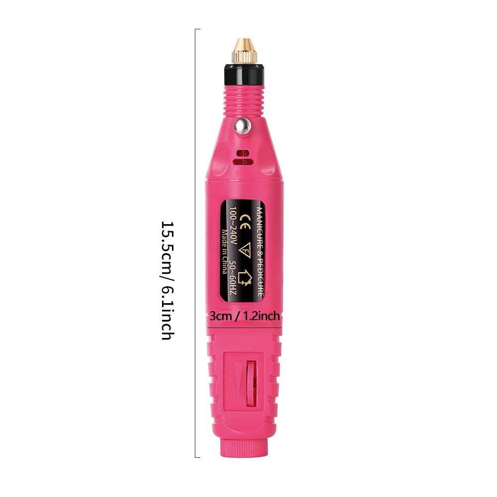 LULAA Portable Electric Nail Drill Machine Set Gel Polish Remover Dead Skin Nail Polishing Tools Kit Sander Nails Accessories