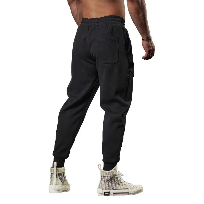Mens Sports Joggers Breathable Loose Fit Elastic Waist Running Pants For Active Men