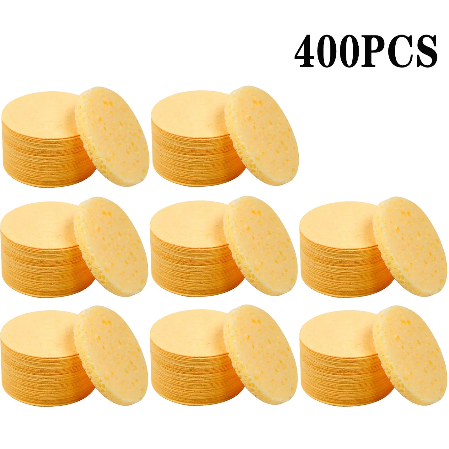 Face Wash Puff Natural Wood Pulp Foaming Sponge Pack for Gentle Cleanse Eco Friendly Cosmetic Puff For All Skin Types