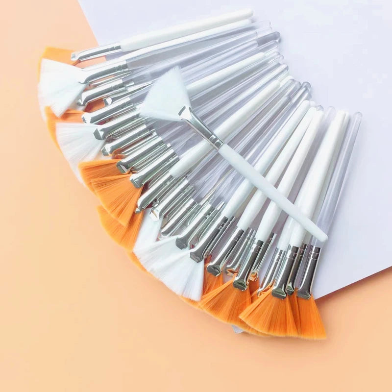 10/20/50Pcs Fan Shape Foundation Makeup Brushes Multifunctional Facial Mask Brush Essential Oil Women'S Beauty Makeup Tools Brush