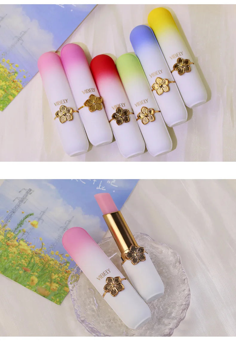 VIBELY Color Changing Lip Balm Moisturizing pH Lipstick Fruit Flavor Reduce Lip Lines Anti Cracking Hydrating Lip Care