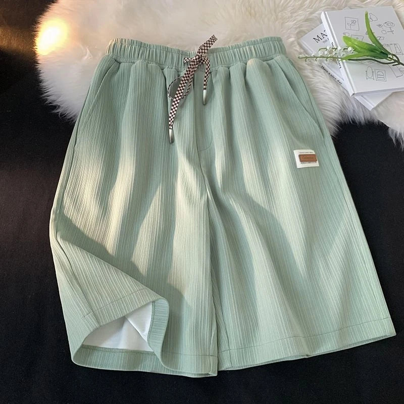 Casual Loose Thin Women's Sport Pants High Waist Wide Leg Five-Quarter Shorts Fashionable Versatile Summer Leisure Trousers