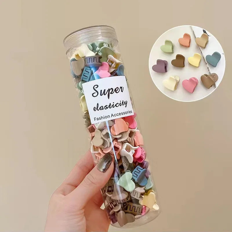 50pcs Cartoon Flower Hair Claw Clips for Girls - Colorful Resin
