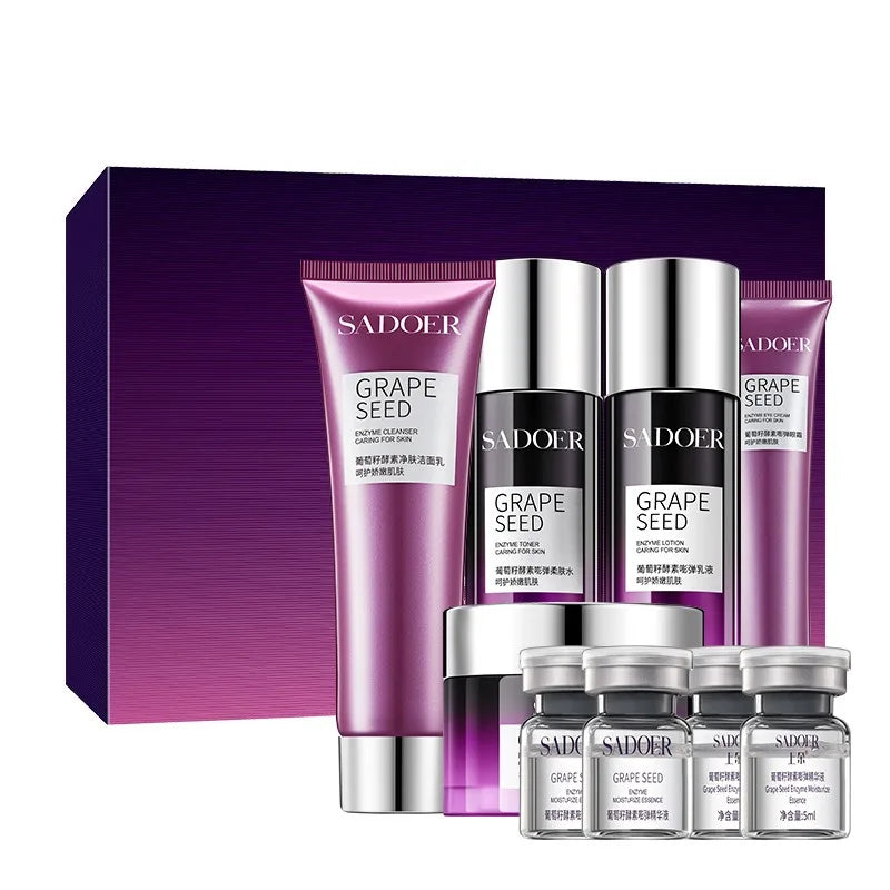 Grape seed  Moisturizing and Anti-Wrinkle Set Reduces Fine Lines Repairs Skin Hydrates Brightens Anti-Aging Firming Skin care