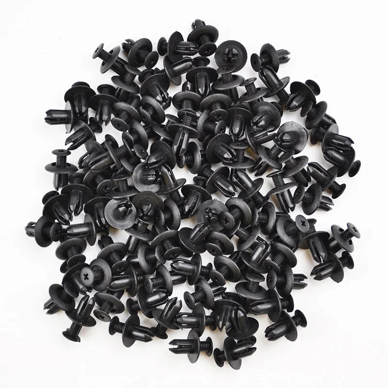 20-100pcs Plastic Rivets Fasteners Screw 8mm Car Bumper Fender Trim Panel Retainer Fasteners Clips Car Accessories
