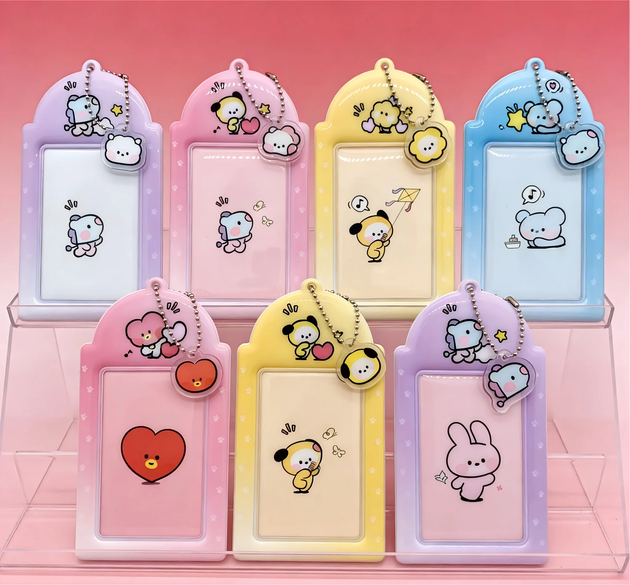 BT21 koya RJ Shooky Man Chimmy Tata Cooky Creative Personality Animation Peripheral Card Set Secondary Cartoon Storage Set Gift